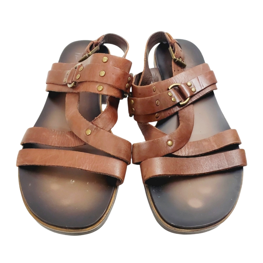 FRANCO SARTO Sandals A-QUELLO Womens 5.5 Brown Gladiator Buckle